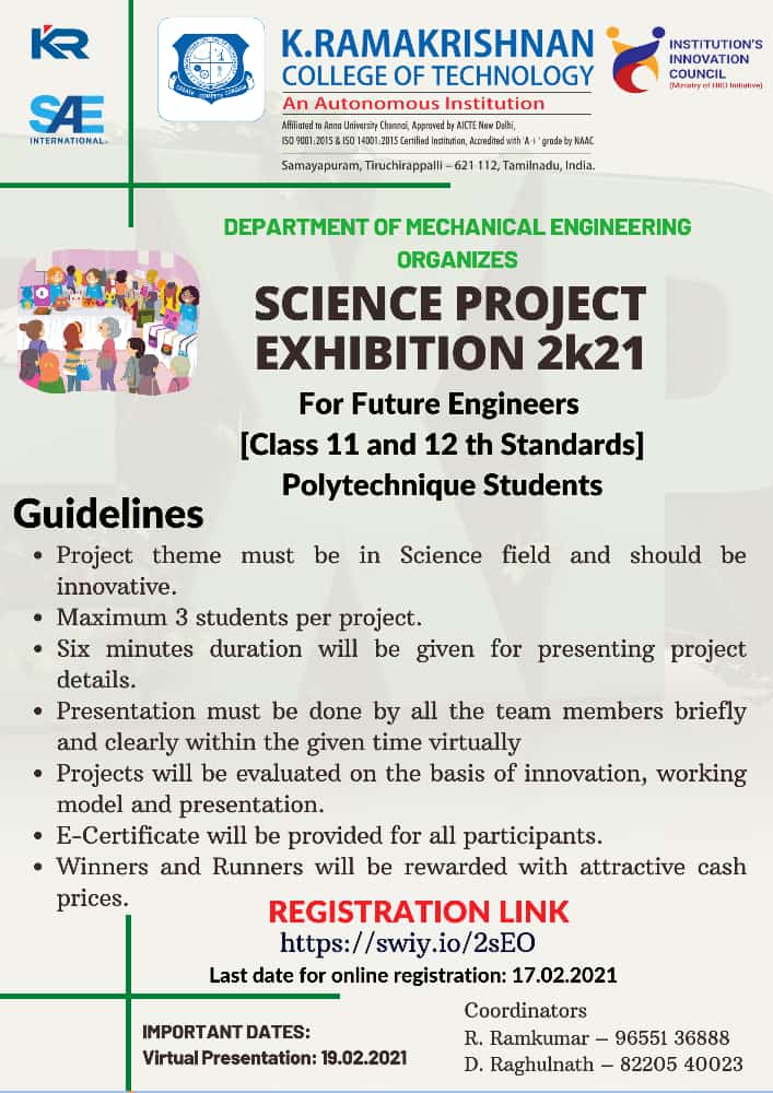 Science Project Exhibition 2k21